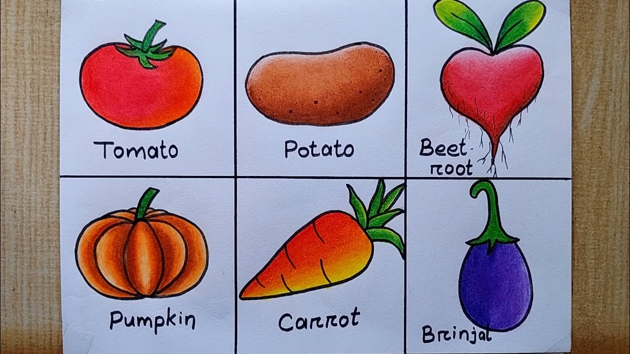 How to Draw Vegetables - HelloArtsy